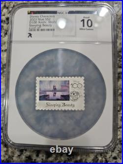 100 yr of Wonder Disney Sleeping Beauty Stamp 1 oz. 999 Silver NGC 10 Ultra Cam 100 yr of Wonder Disney Sleeping Beauty Stamp 1 oz. 999 Silver NGC 10 Ultra Cam