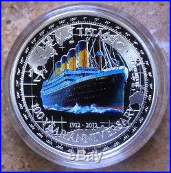 10 2012 $2 RMS TITANIC 100TH ANNIVERSARY1oz. 999 FINE PROOF SILVER COINNIUE