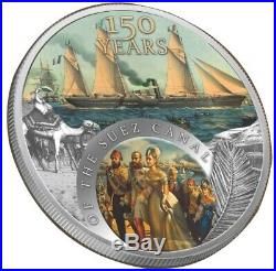150TH YEARS OF THE SUEZ CHANNEL 1 Oz Silver Coin 2$ Niue 2019