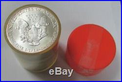 1986 American Silver Eagle $1 Dollar First Year 20 Coin Orange Cap Roll