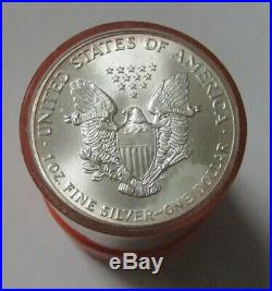 1986 American Silver Eagle $1 Dollar First Year 20 Coin Orange Cap Roll