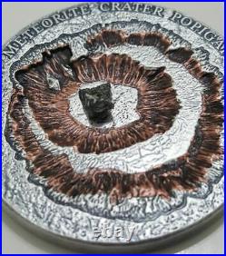$1 Niue Islands 2016 POPIGAI CRATER Meteorite 1 oz Silver Coin Russia Antique