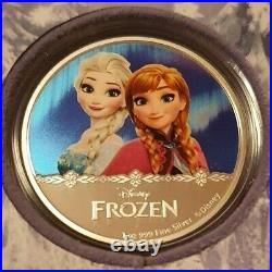 1 Oz Feinsilber 2$ Dollar NIUE 2016 Disney Frozen Anna & Elsa Proof / RAR