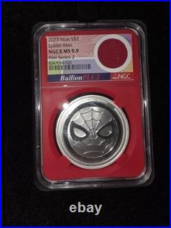 1 Oz Fine Silver 2023 Niue Spider-man Film Series 2 NGCX Ms 9.9