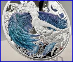 1 Oz Silver Coin 2023 Niue $1 Haunting Harpy Holographic Enamel Mintage 500 1 Oz Silver Coin 2023 Niue $1 Haunting Harpy Holographic Enamel Mintage 500