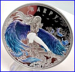 1 Oz Silver Coin 2023 Niue $1 Haunting Harpy Holographic Enamel Mintage 500 1 Oz Silver Coin 2023 Niue $1 Haunting Harpy Holographic Enamel Mintage 500