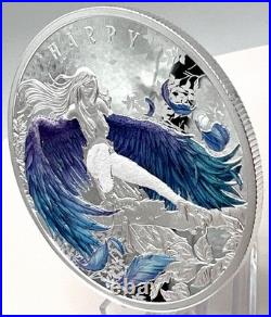 1 Oz Silver Coin 2023 Niue $1 Haunting Harpy Holographic Enamel Mintage 500 1 Oz Silver Coin 2023 Niue $1 Haunting Harpy Holographic Enamel Mintage 500