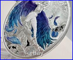 1 Oz Silver Coin 2023 Niue $1 Haunting Harpy Holographic Enamel Mintage 500 1 Oz Silver Coin 2023 Niue $1 Haunting Harpy Holographic Enamel Mintage 500