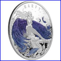1 Oz Silver Coin 2023 Niue $1 Haunting Harpy Holographic Enamel Mintage 500 1 Oz Silver Coin 2023 Niue $1 Haunting Harpy Holographic Enamel Mintage 500