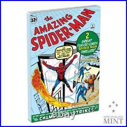 1 Oz Silver Coin 2024 Niue $2 Marvel Comics Comix Amazing Spider-Man #1 Proof