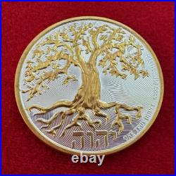 1 Troy OZ. 9999 Silver 2024 Niue Tree of Life Coin 24K Selective Gilding by SFS