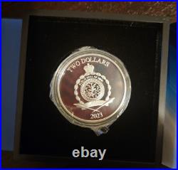1 oz. 0.999 fine silver coin, $2.00, DC Superman 85th anniversary, 2023, NIUE