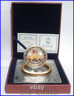 2008 Niue Lunar Year of the Rat Mouse 1Oz Silver Color Proof Coin Australia Mint