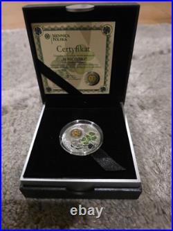 2010 Niue Island $1 Lucky Four Leaf Clover 1oz. 925 Silver Coin FREE SHIP