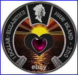 2010 Niue Sea Love $1 Silver Color Coin Butterfly Valentine's Day Romantic Heart 2010 Niue Sea Love $1 Silver Color Coin Butterfly Valentine's Day Romantic Heart