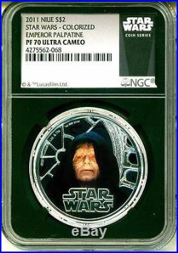 2011 Niue Silver $2 Star Wars Darth Vader PF70 UC NGC 4-Coin Set RARE