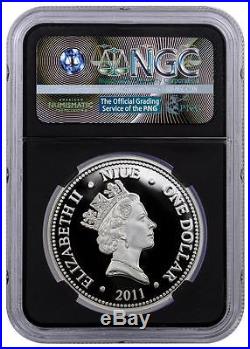 2011 Niue Silvered $1 Star Wars Obi-Wan Kenobi PF70 UC NGC Coin RARE