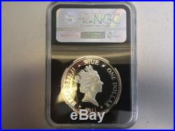 2011 Niue Silvered $1 Star Wars Princess Leia PF70 UC NGC Coin RARE