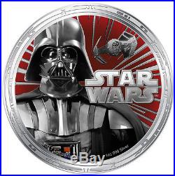 2011 Niue Star Wars Dark Side Darth Vader 4 Oz. Silver Coin Set