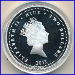 2011 Niue Star Wars Silver 1 Oz Colorized Coin-luke & Leia-box/coa-ships Free