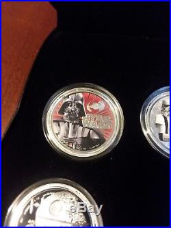2011 Star Wars Proof Silver 4-Coin Set Niue Darth Vader