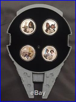 2011 Star Wars Silver Coin Sets Dark Side & Rebel Alliance Niue 8 Coins