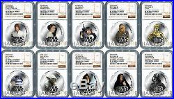2011 Star Wars Silvered 10-coin Set Ngc Pf69 Ultra Cameo Top Pop