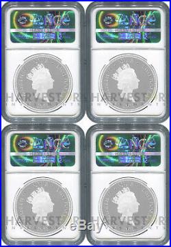 2012 Star Wars Silvered 4-coin Set Ngc Pf69 Ultra Cameo Niue Top Pop