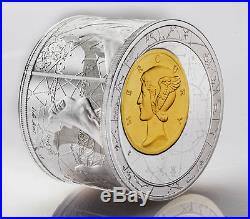 2013 6 oz. Niue $50 FORTUNA REDUX First Ever Cylinder-Shaped Coin with OGP