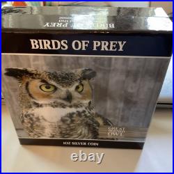 2013 Niue Birds of Prey Great Horned Owl NO. 01043/5000.999 Silver 1 Troy Ounce