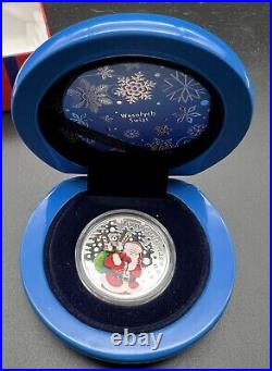 2013 Niue Merry Christmas Silver Color Coin New Year Santa Claus $1 Xmas Gift