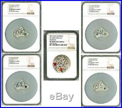 2013 Niue Silver $2 The Four Seasons 1 PF70 UC 4 PF69 UC NGC 5-Coin Set