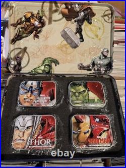2014 1 oz. Fine Silver 4-Coin Set Marvel Avengers Mintage 3,500