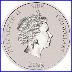 2014 1 oz Silver New Zealand $2 Niue Hawksbill Turtle Coins (. 999 BU, Lot of 5)