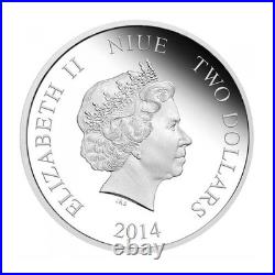 2014 $2 Disney Mickey & Friends Daisy Duck Pure Silver Coin