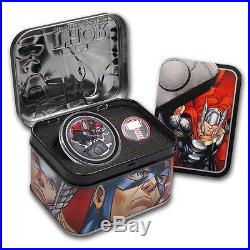 2014 $2 Niue 4 x 1oz silver proof coin The Avengers Marvel