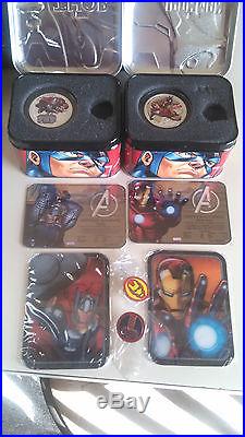 2014 4-Coin Silver Niue The AVENGERS Proof Set ONLY 3,500 minted FREE SHIP