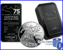 2014 $5 Niue 75th Year Anniversary Of Batman 2oz Silver Proof Coin