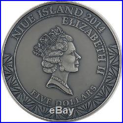 2014 5 oz Silver Coin Niue Island Klaus Störtebeker Pirate Of The North Gilded