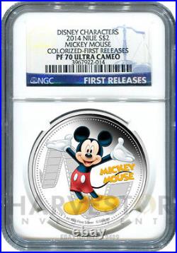 2014 Disney Mickey & Friends Complete 6-coin Set Ngc Pf70 First Releases