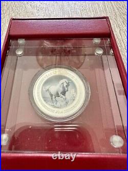 2014 Lunar Year Of The Horse Colorured Silver Coin Niue Coa