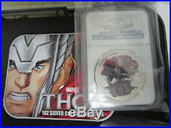 2014 NIUE $2 Marvel Avengers 1oz PURE SILVER 4-COIN SET Proof PF 70