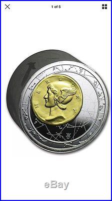 2014 Niue 3 oz Silver Fortuna Redux Mercury Cylinder Shape Coin
