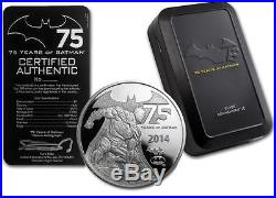 2014 Niue $5 75 Years Anniversary Of Batman 2oz Silver Proof Coin