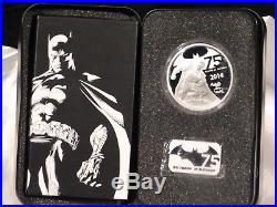 2014 Niue Island Proof 2oz $5 Silver Batman Coin and Collector Metal OGP