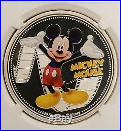2014 Niue Mickey Mouse Disney Colorized $2 1 oz Proof Silver Coin NGC PF 70 UC