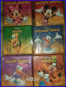 2014 Silver Colorized 6 Coin Disney Characters Set With Matching Certificates
