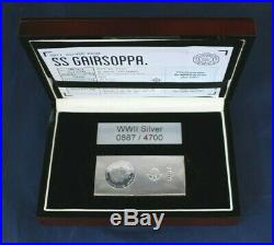 2015 10oz Silver Bar SS Gairsoppa Salvage in Case with COA (AC4/9)