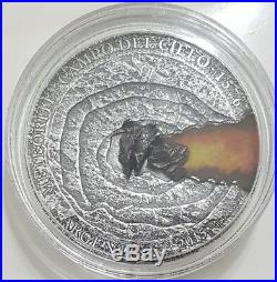 2015 1 Oz Silver $1 NIUE METEORITE CAMPO DEL CIELO 1576 Meteor Crater Coin