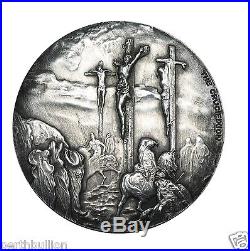 2015 $2 Niue Biblical coin series Crucifixion Antique finish 2 oz Silver coin